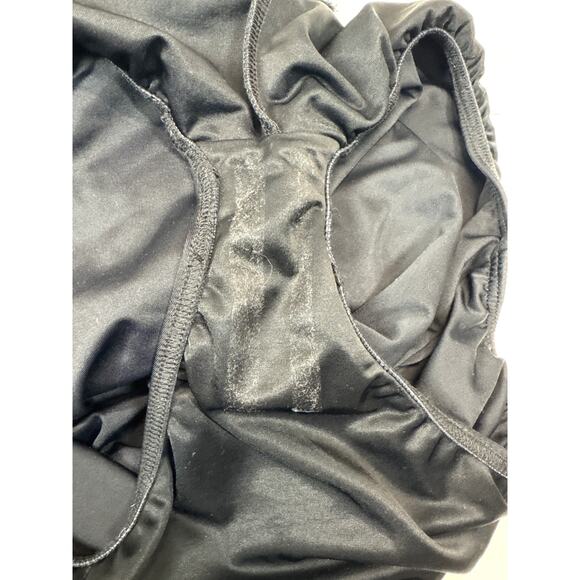 Vintage Lands End Solid Black Womens Swimsuit One Piece‎ Ruched Plus Size 16W - Picture 6 of 6